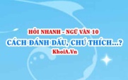 Cách đánh dấu phần bị tỉnh lược trong văn bản? Ngữ Văn lớp 10